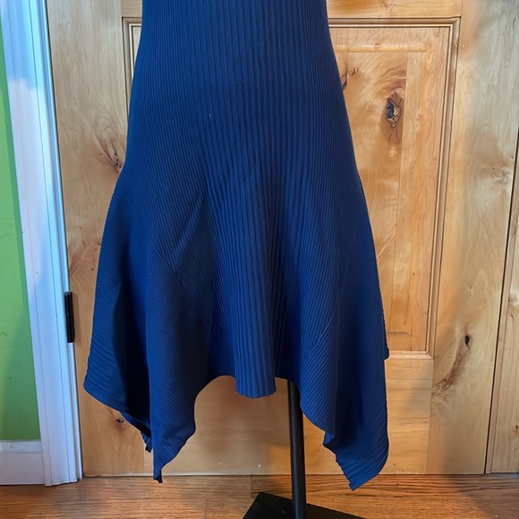 OPENING CEREMONY Eclipse Delta Marine Rib Knit Handkerchief Hem Dress $375 EUC S - Picture 7 of 12